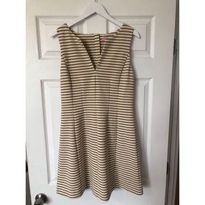 Lilly Pulitzer white and gold striped dress